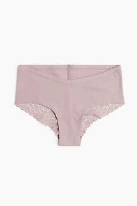 MAMA 5-Pack Lace-Trimmed Cotton Hipster Briefs