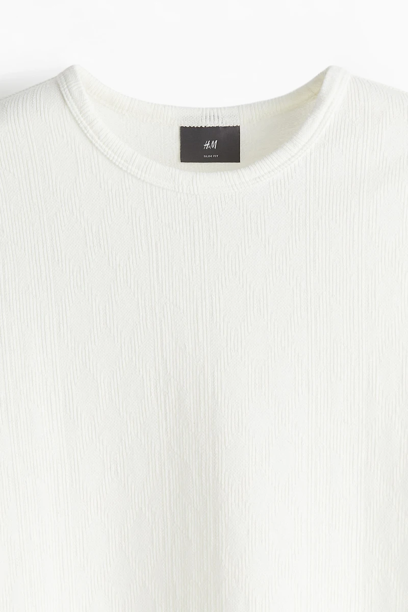 T-shirt texturé près du corps