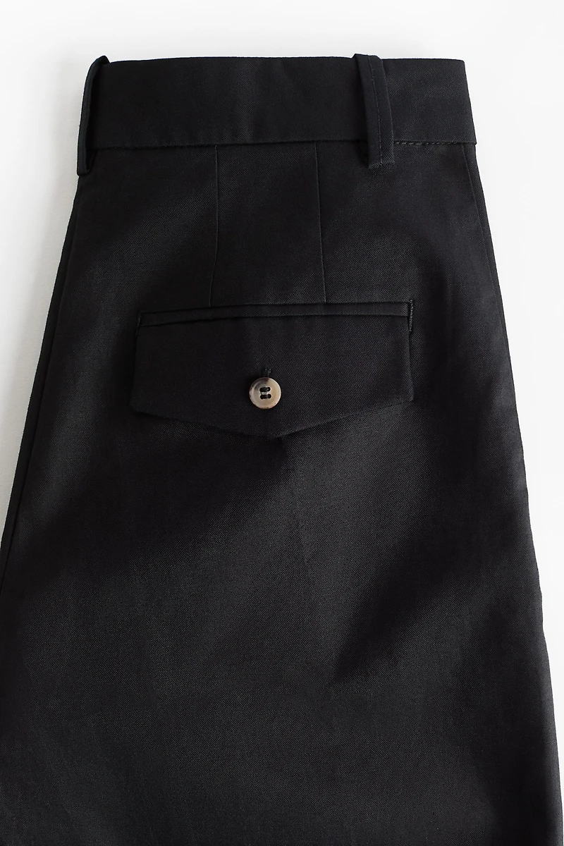 Short chic en lin mélangé