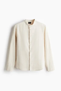Regular-Fit Linen-Blend Shirt