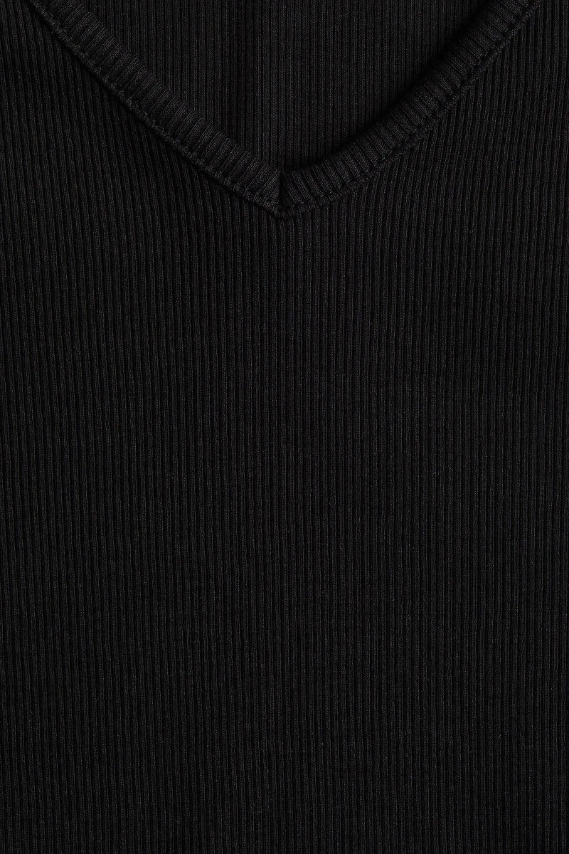 Ribbed Cotton Jersey Top