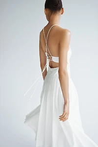 Cotton Dress with Flared Skirt