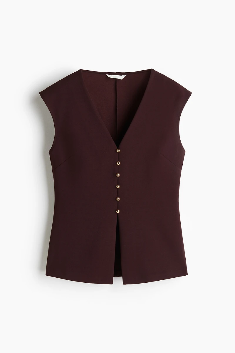 Gilet sans manches en interlock