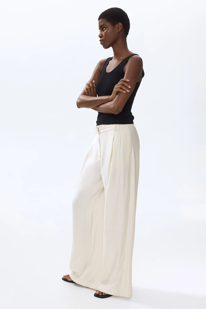 Wide-Leg Dress Pants