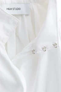 Gathered Poplin Blouse