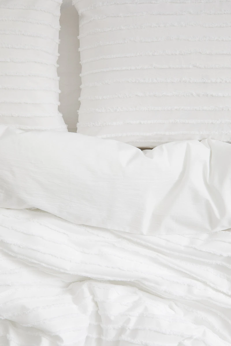 Tufted King/Queen Duvet Cover Set