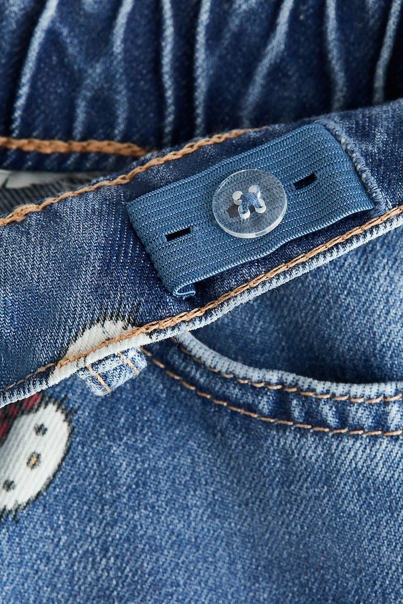 Jean imprimé aux jambes larges