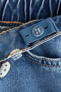 Jean imprimé aux jambes larges