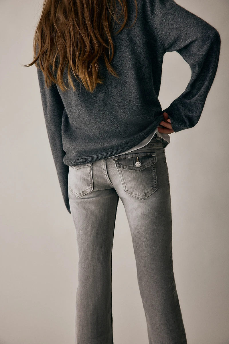 Bootcut Leg Low Jeans