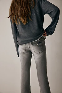 Bootcut Leg Low Jeans