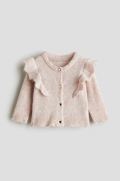 Flounce-Trimmed Cardigan