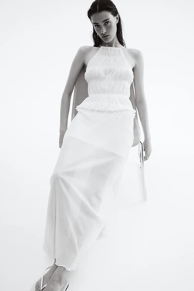 Plissé Maxi Skirt