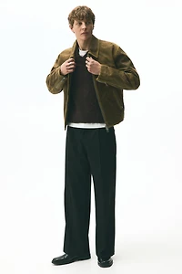 Veste en cuir de style motard