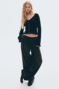 Denim Drawstring Pants