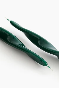 Lot de 2 bougies effilées en spirale