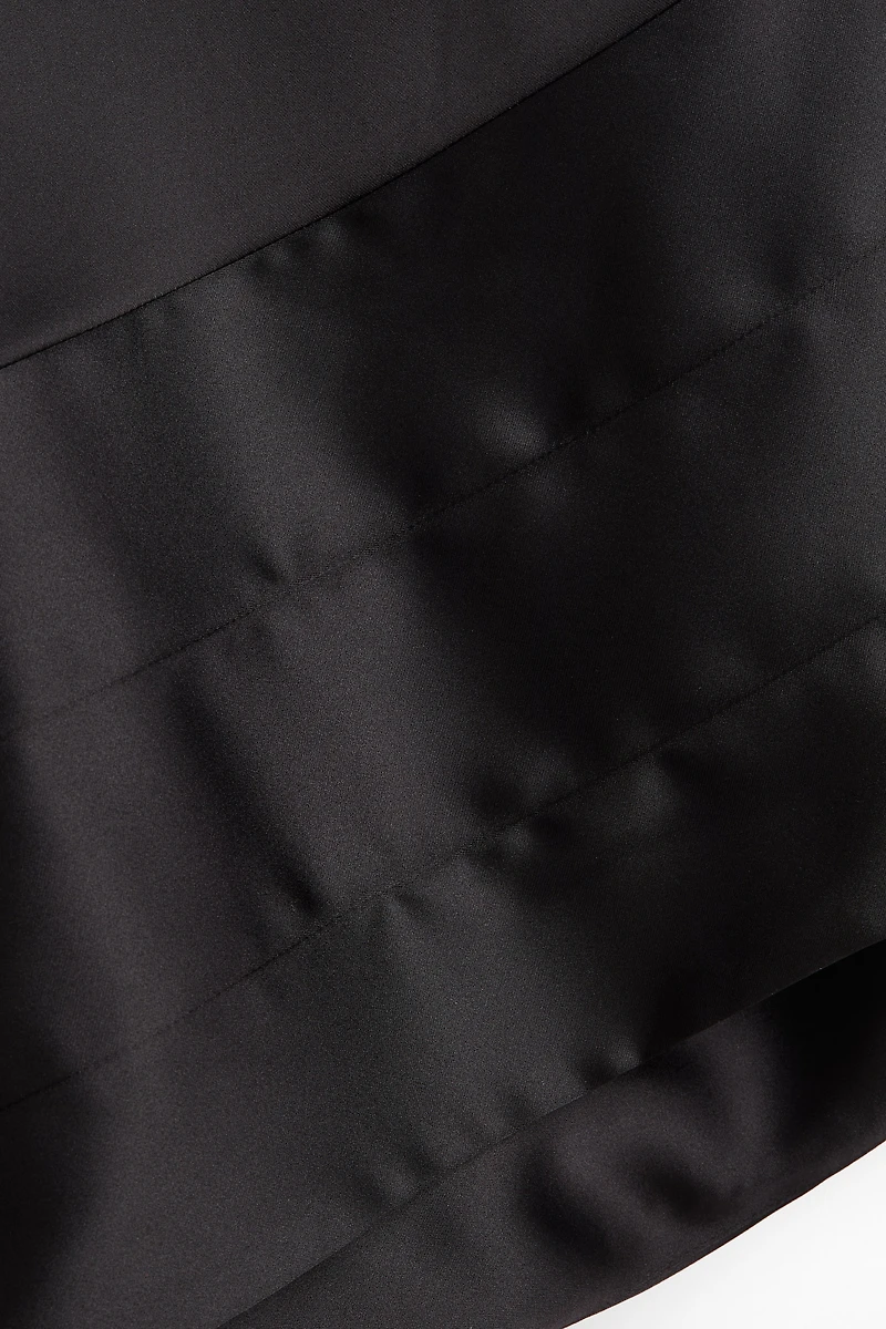 Asymmetric Satin Halterneck Top