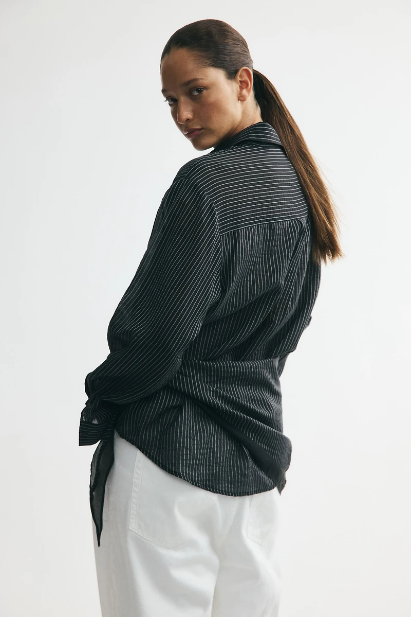 Scarf-Detail Shirt