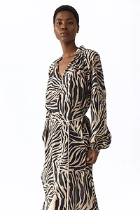 Oversized Tie-Belt Dress