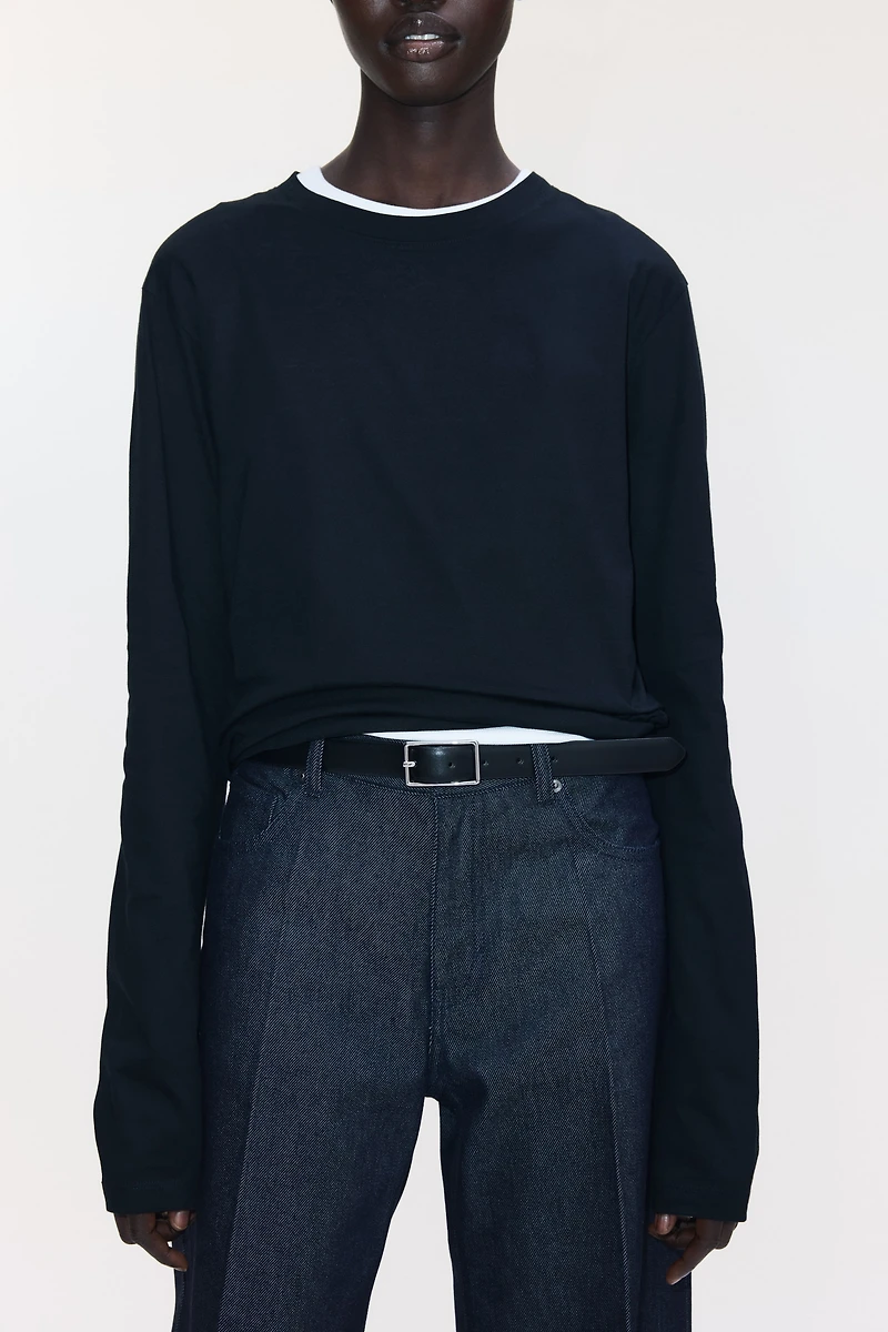 Long-Sleeved Cotton Top