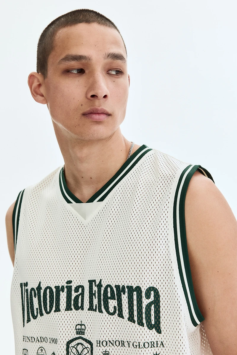 Camisole décontractée en filet imprimé