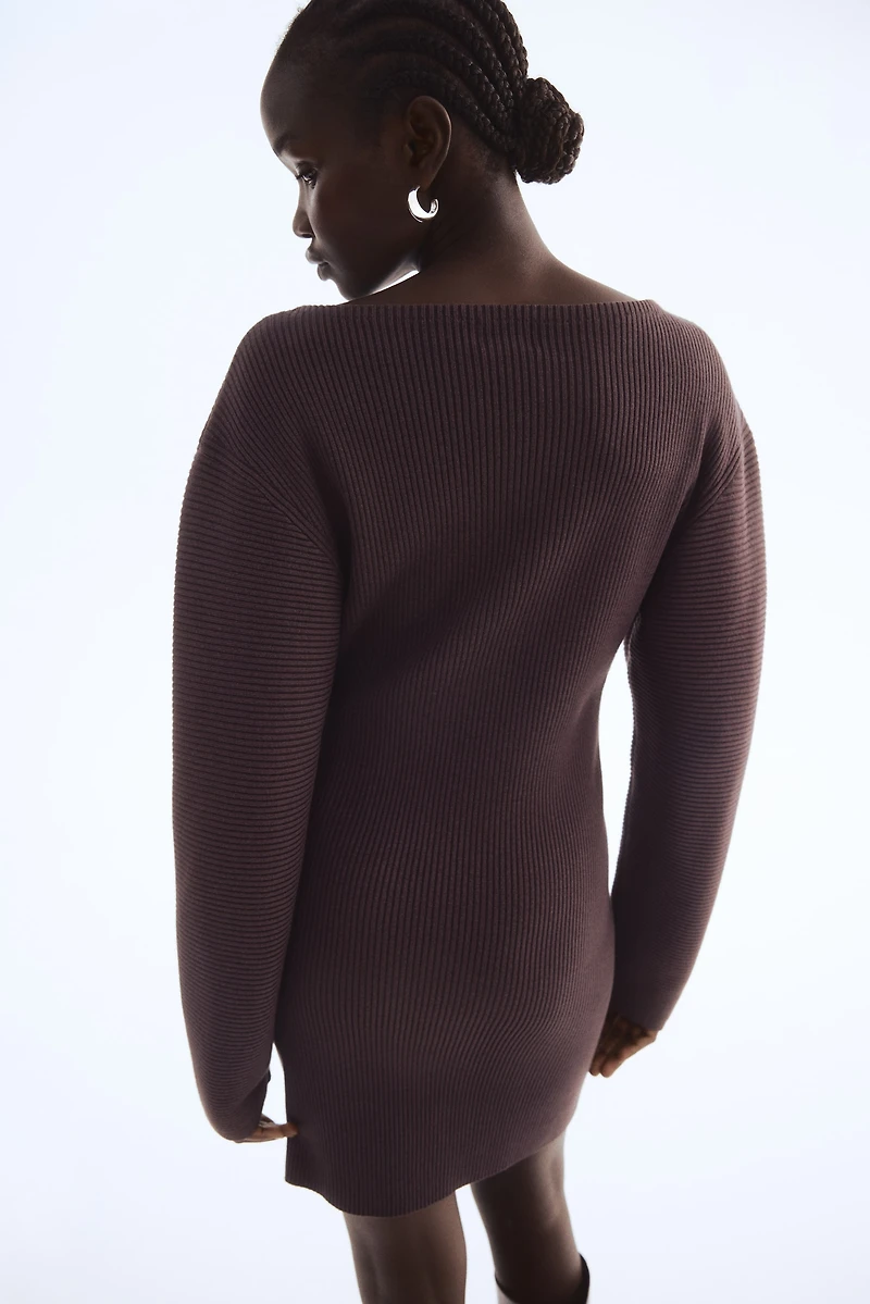 Robe en tricot côtelé