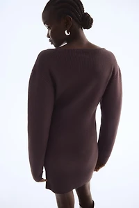 Robe en tricot côtelé