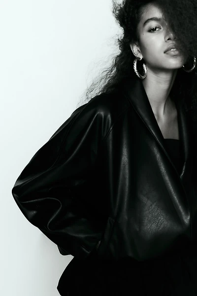 Coated Shawl-Collar Jacket