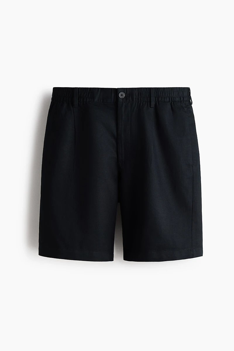 Relaxed-Fit Linen-Blend Shorts