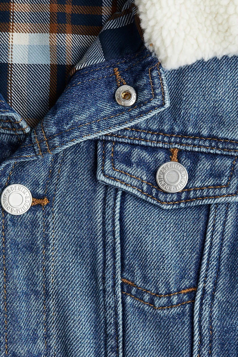 Flannel-Lined Denim Jacket