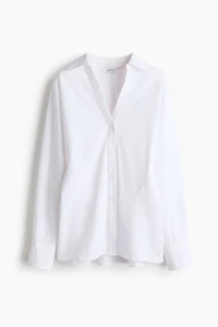 Tapered-Waist Cotton Shirt