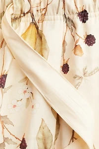 Pantalon large avec ceinture à nouer