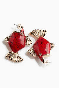 Fish-Shaped Earrings