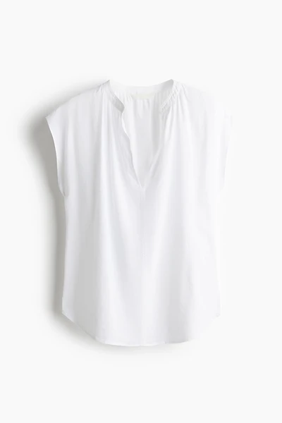 Blouse avec col sans rabat