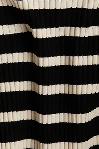 Rib-knit Boat-neck Top