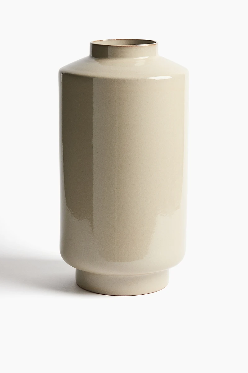 Large Reactive-Glaze Stoneware Vase