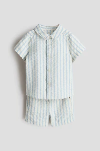 2-Piece Cotton Seersucker Set