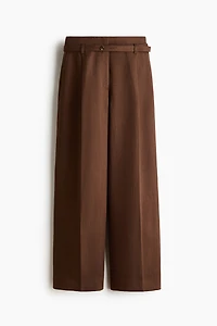 Wide-Leg Pants with Belt