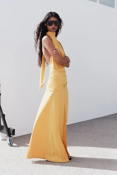 Draped Halterneck Dress