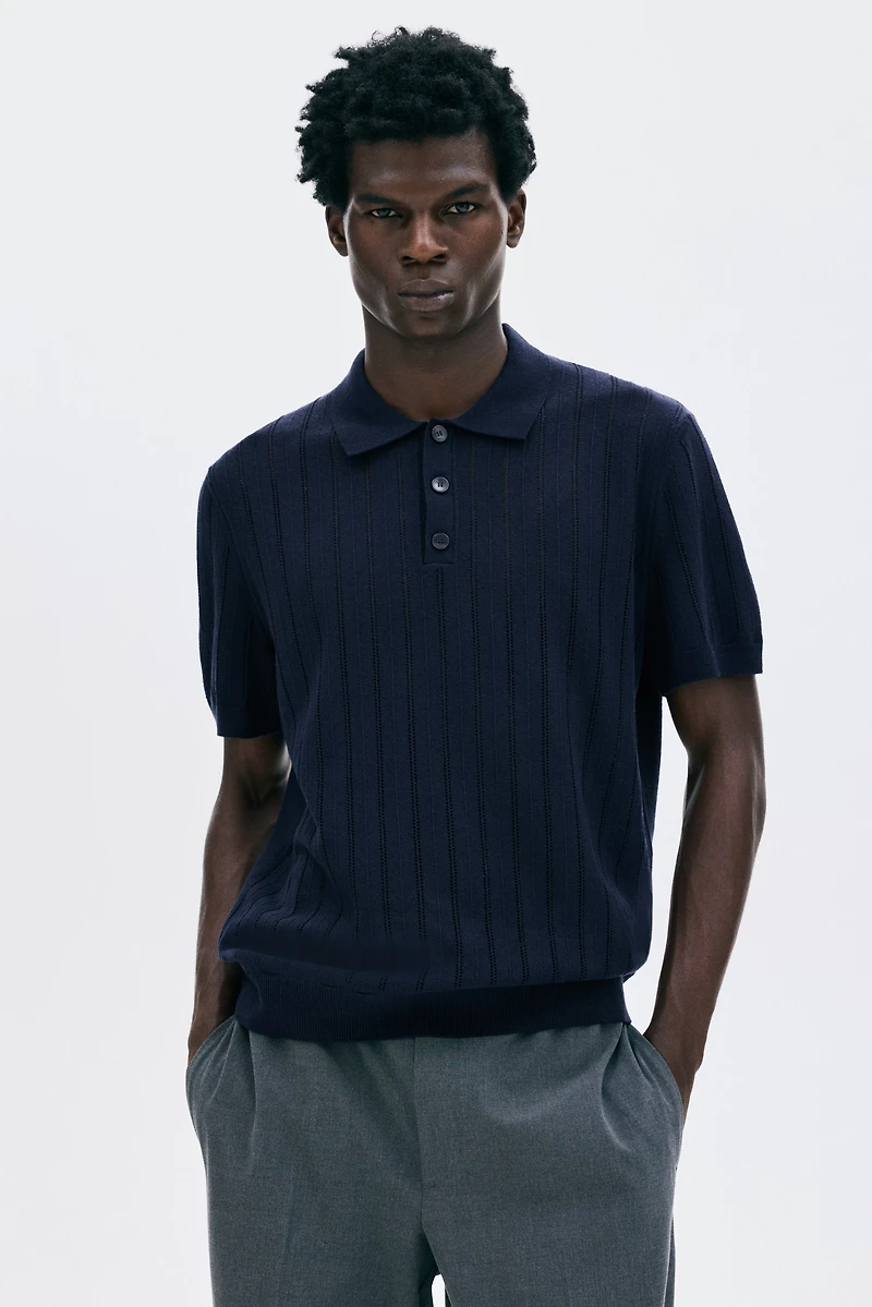 Regular-Fit Textured Polo Shirt