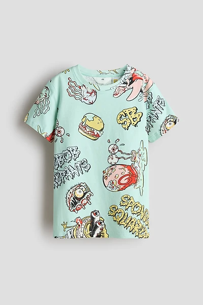 T-shirt en coton avec motif imprimé