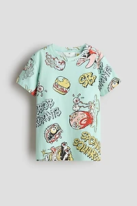 T-shirt en coton avec motif imprimé