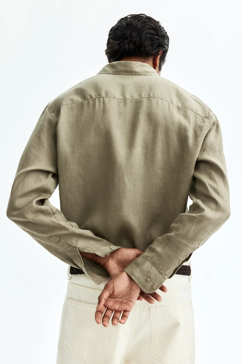 Slim Fit Linen Shirt