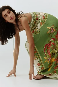 Dress with Tie Shoulder Straps