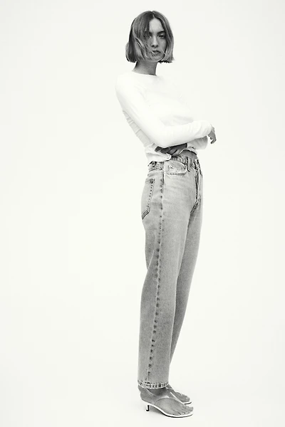 Straight High Waist Ankle Jeans