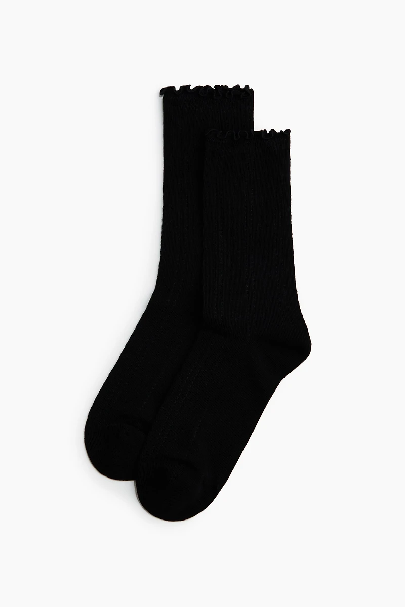 5-Pack Pointelle-Knit Socks