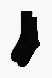 5-Pack Pointelle-Knit Socks