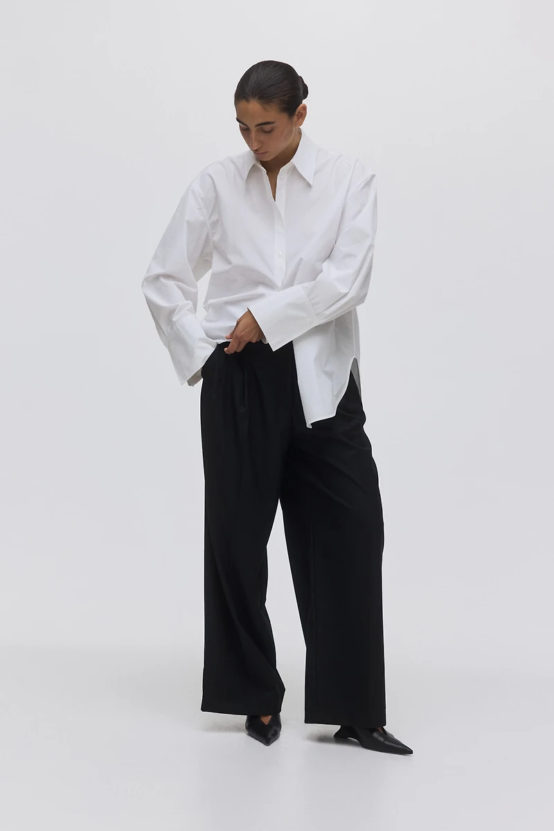 Wide-Leg Dress Pants
