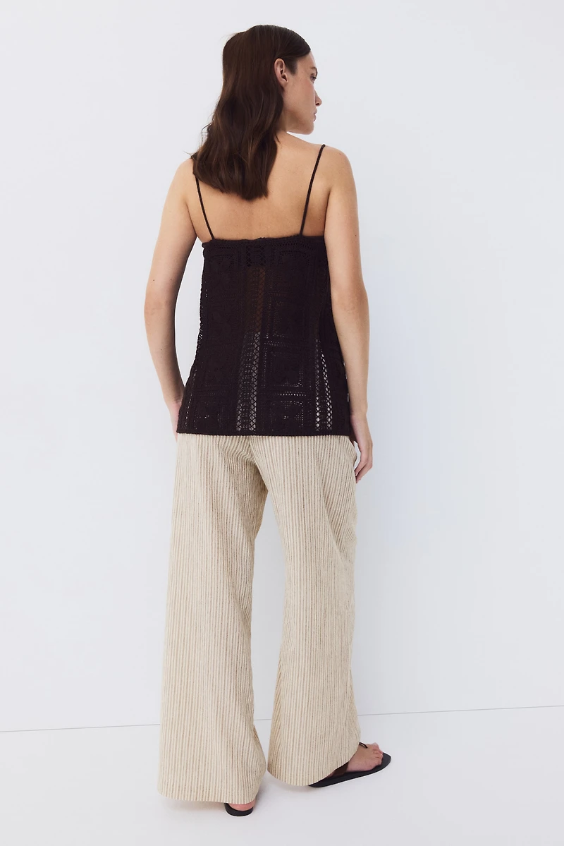 Pantalon texturé MAMA à cordon de serrage