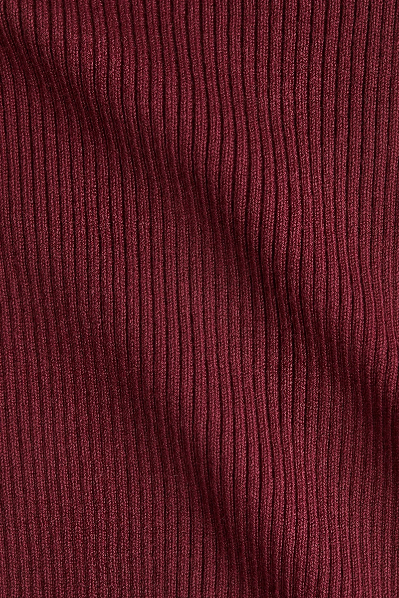 Short rib-knit top