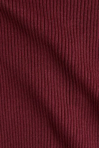 Short rib-knit top